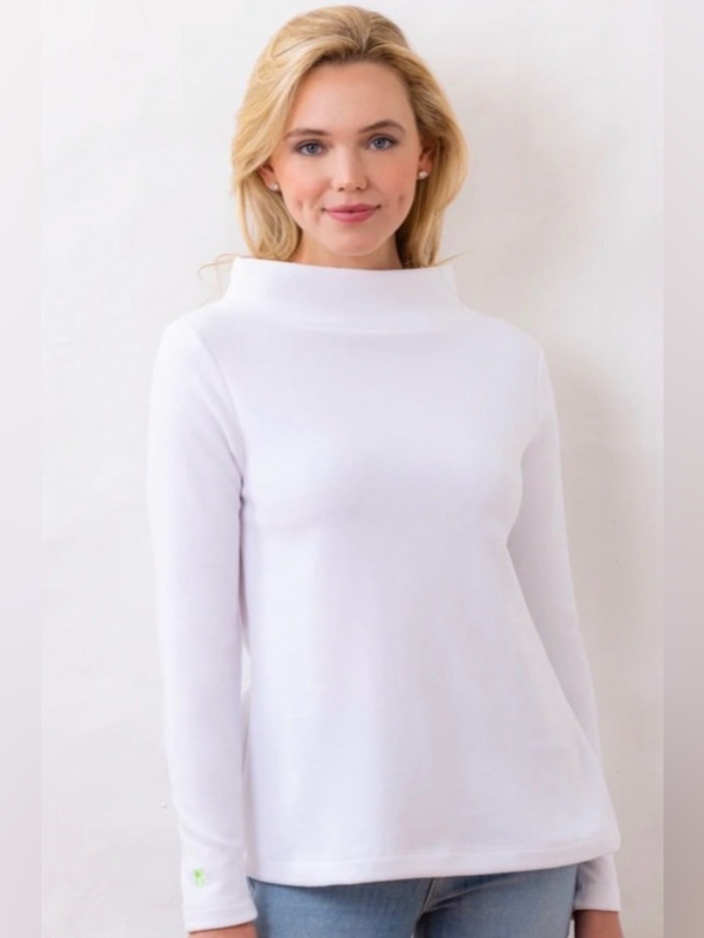 Dudley Stephens Fleece Boatneck Top – White | Size Large